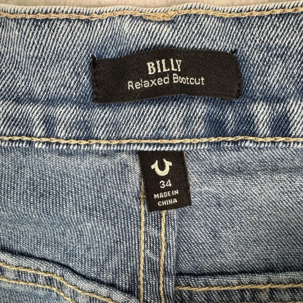 True Religion Jeans Mens 34 (36x34) Billy Relaxed Bootcut Flap Pocket NWT $164